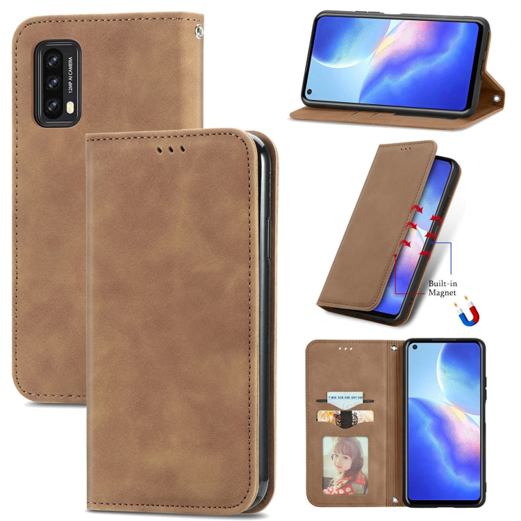 For Blackview A90 Retro Skin Feel Business Magnetic Horizontal Flip Leather Case with Holder & Card Slots & Wallet & Photo Frame