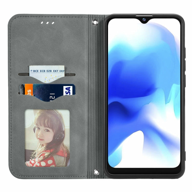 For Blackview A80 / A80s Retro Skin Feel Business Magnetic Horizontal Flip Leather Case with Holder & Card Slots & Wallet & Photo Frame