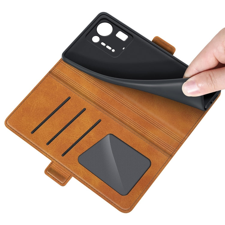 For Xiaomi Mix 4 Dual-side Magnetic Buckle Horizontal Flip Leather Case with Holder & Card Slots & Wallet