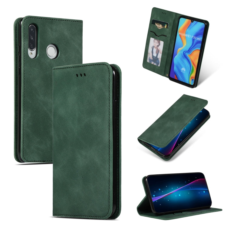 Retro Skin Feel Business Magnetic Horizontal Flip Leather Case for Huawei P30 Lite