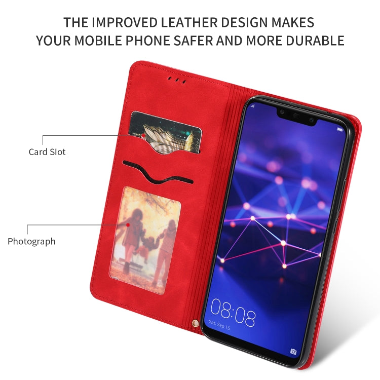 Retro Skin Feel Business Magnetic Horizontal Flip Leather Case for Huawei Mate20 Lite