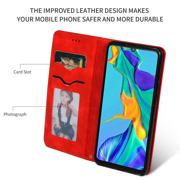 Retro Skin Feel Business Magnetic Horizontal Flip Leather Case for Huawei P30