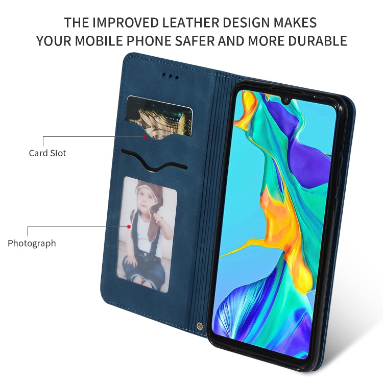 Retro Skin Feel Business Magnetic Horizontal Flip Leather Case for Huawei P30