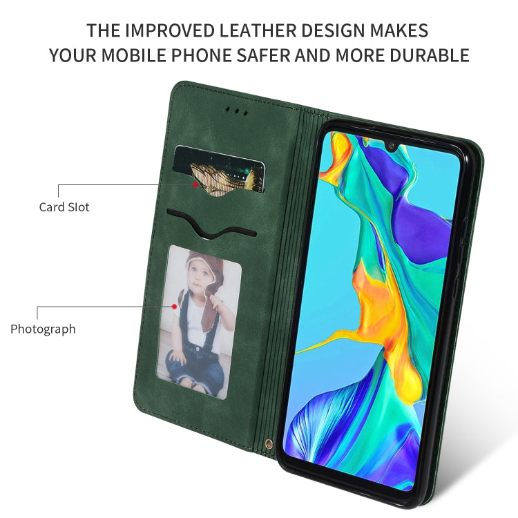Retro Skin Feel Business Magnetic Horizontal Flip Leather Case for Huawei P30
