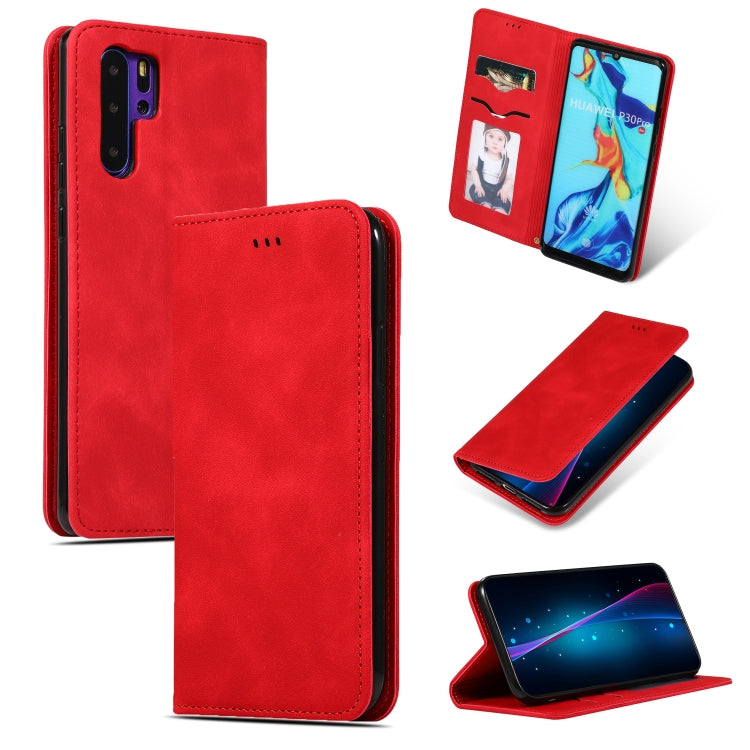 Retro Skin Feel Business Magnetic Horizontal Flip Leather Case for Huawei P30 Pro