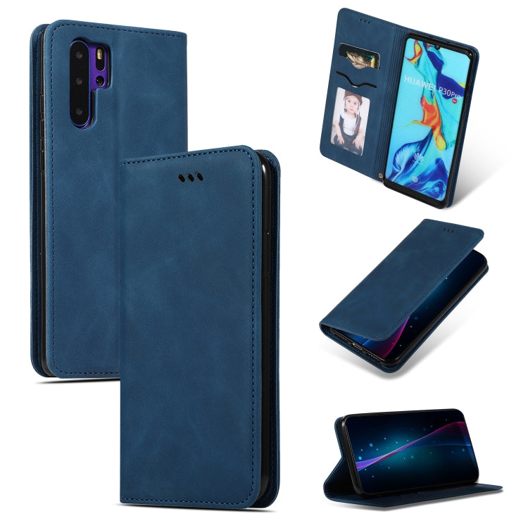 Retro Skin Feel Business Magnetic Horizontal Flip Leather Case for Huawei P30 Pro