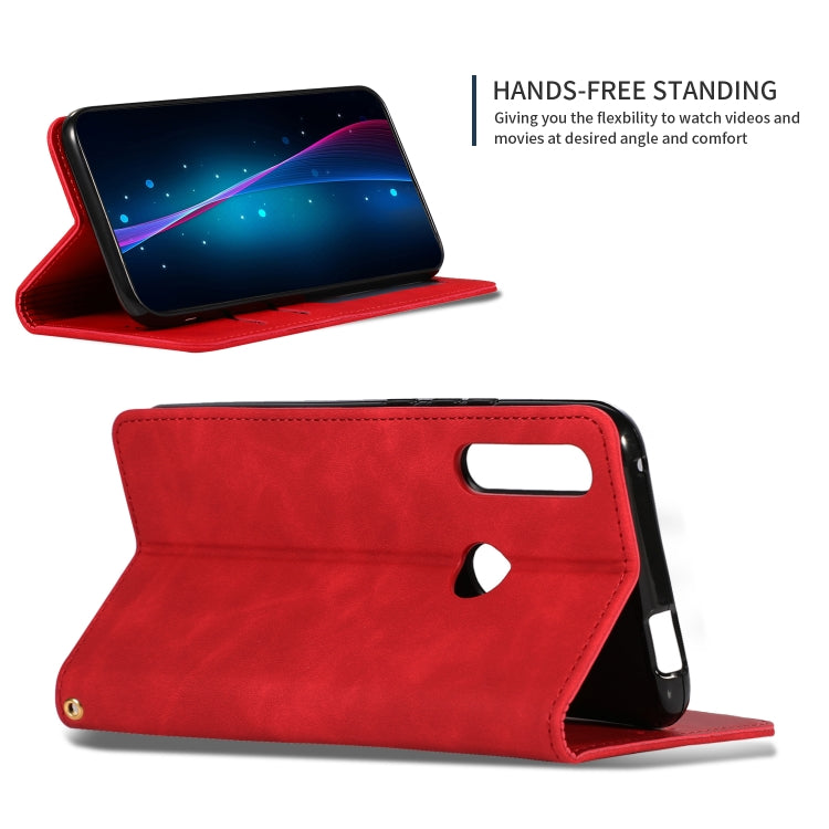 Retro Skin Feel Business Magnetic Horizontal Flip Leather Case for Huawei P Smart Z