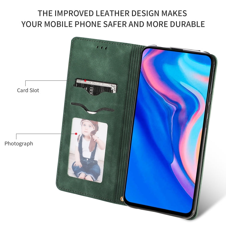 Retro Skin Feel Business Magnetic Horizontal Flip Leather Case for Huawei P Smart Z