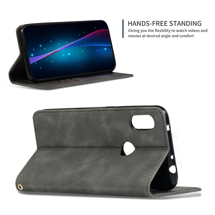 Retro Skin Feel Business Magnetic Horizontal Flip Leather Case for Xiaomi Redmi Note6 & Redmi Note6 Pro