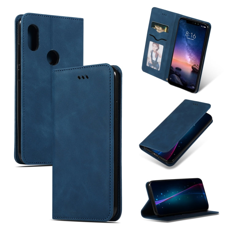 Retro Skin Feel Business Magnetic Horizontal Flip Leather Case for Xiaomi Redmi Note6 & Redmi Note6 Pro