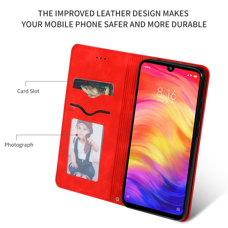Retro Skin Feel Business Magnetic Horizontal Flip Leather Case for Redmi Note7 & Redmi Note7 Pro