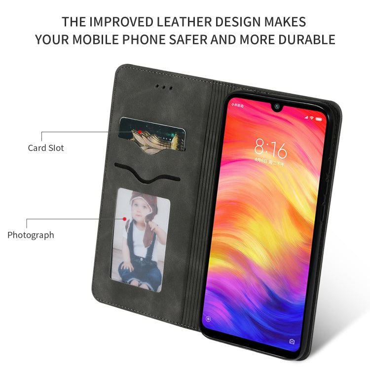 Retro Skin Feel Business Magnetic Horizontal Flip Leather Case for Redmi Note7 & Redmi Note7 Pro
