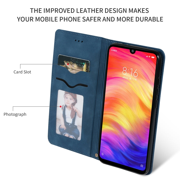 Retro Skin Feel Business Magnetic Horizontal Flip Leather Case for Redmi Note7 & Redmi Note7 Pro