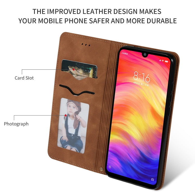 Retro Skin Feel Business Magnetic Horizontal Flip Leather Case for Redmi Note7 & Redmi Note7 Pro