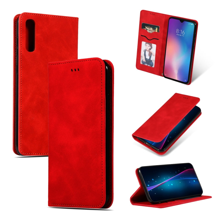 Retro Skin Feel Business Magnetic Horizontal Flip Leather Case for Xiaomi 9 SE