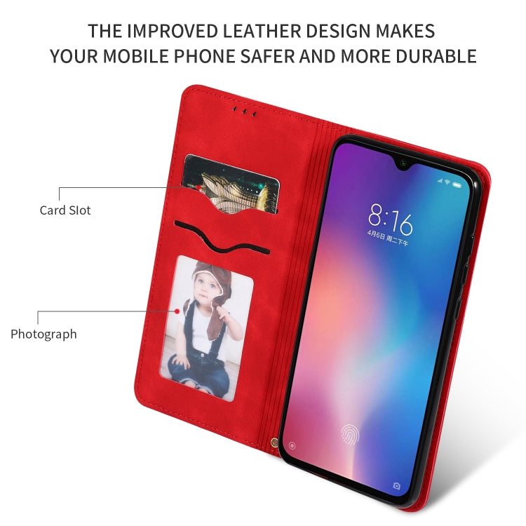 Retro Skin Feel Business Magnetic Horizontal Flip Leather Case for Xiaomi 9 SE