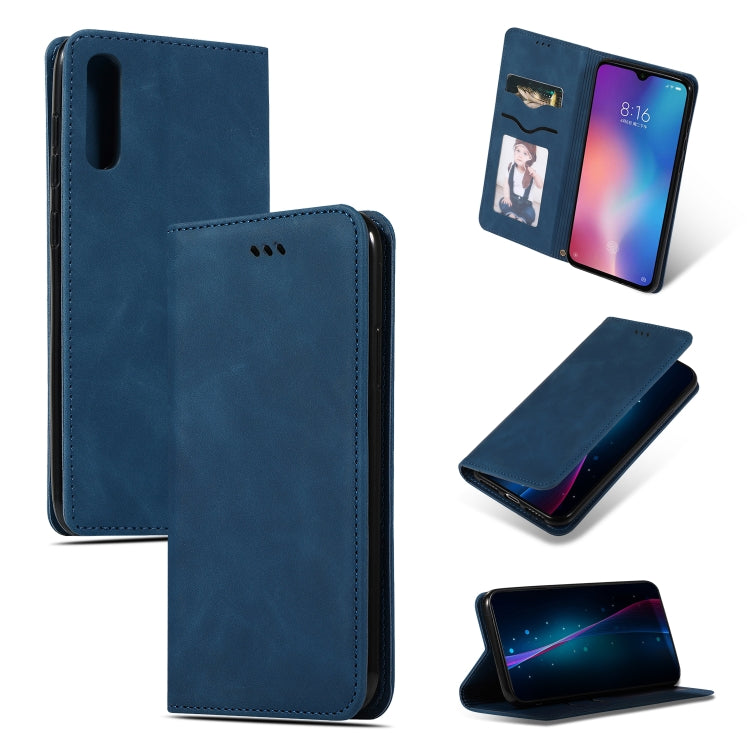 Retro Skin Feel Business Magnetic Horizontal Flip Leather Case for Xiaomi 9 SE