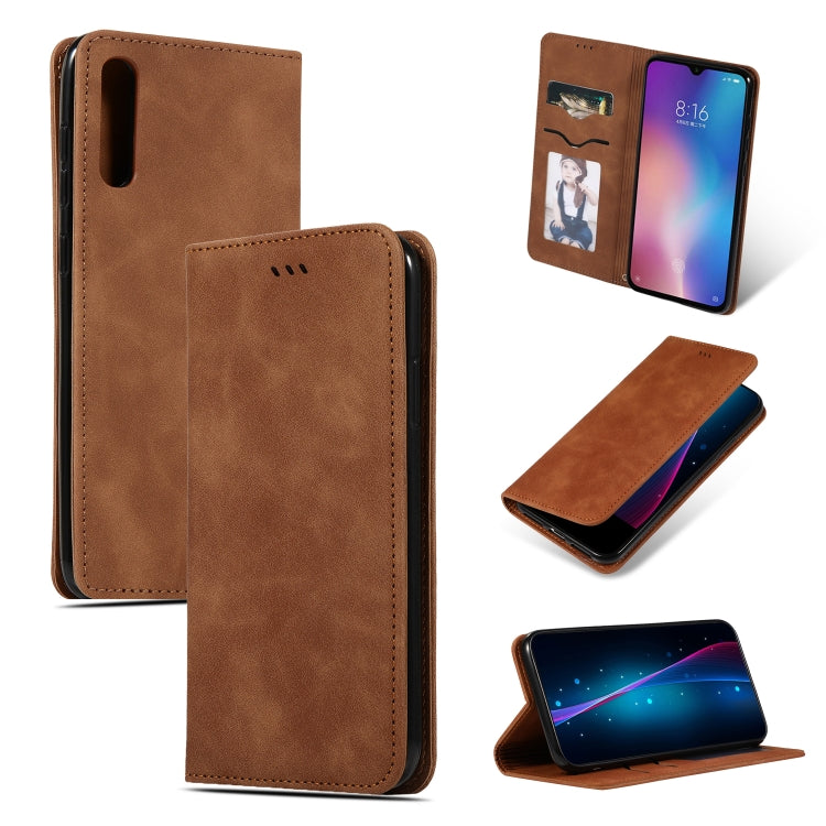 Retro Skin Feel Business Magnetic Horizontal Flip Leather Case for Xiaomi 9 SE