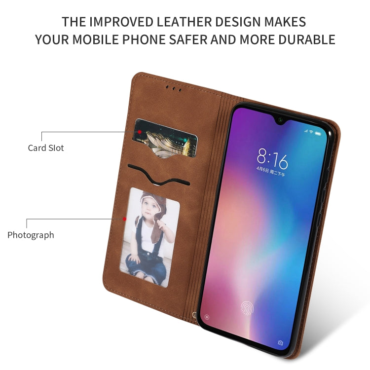Retro Skin Feel Business Magnetic Horizontal Flip Leather Case for Xiaomi 9 SE