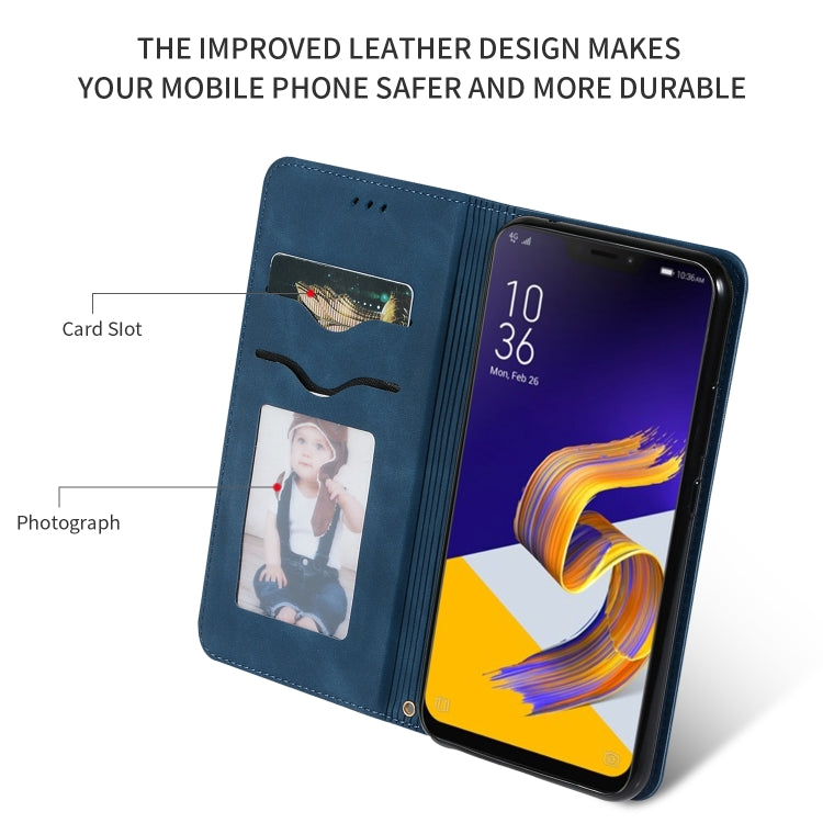 Retro Skin Feel Business Magnetic Horizontal Flip Leather Case for ASUS Zenfone 5 ZE620KL & Zenfone 5Z ZS620KL