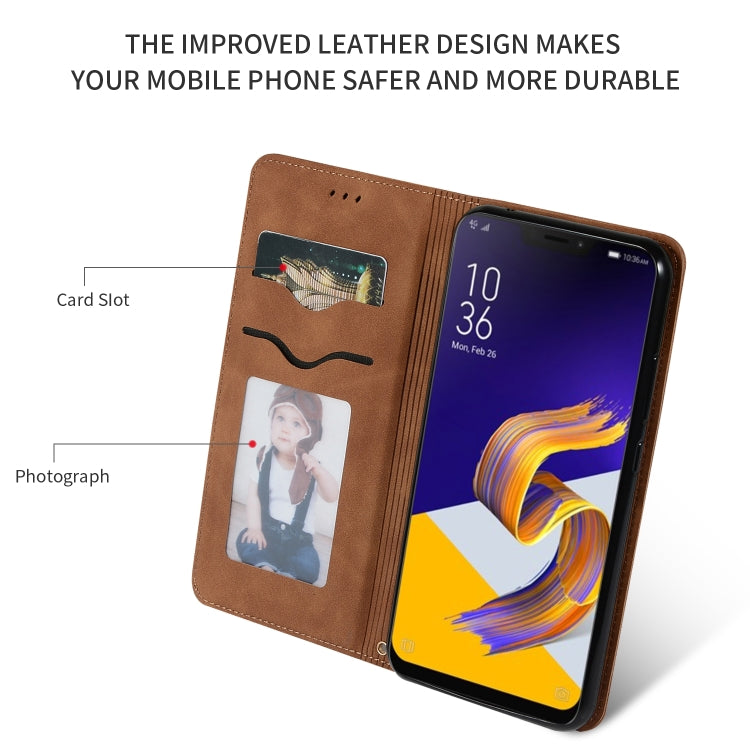 Retro Skin Feel Business Magnetic Horizontal Flip Leather Case for ASUS Zenfone 5 ZE620KL & Zenfone 5Z ZS620KL