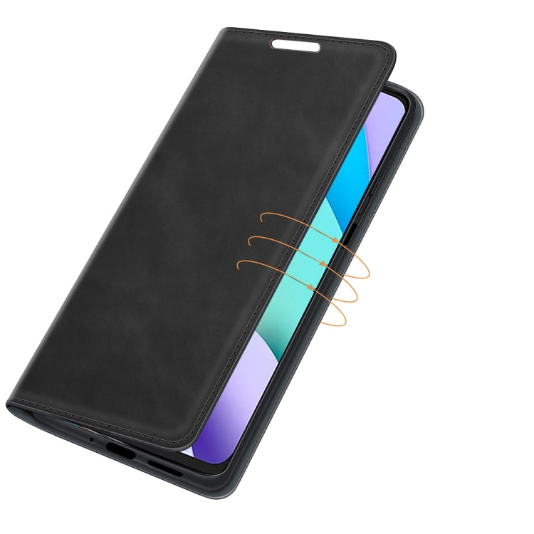 For Xiaomi Redmi 10 Retro-skin Business Magnetic Suction Leather Case with Holder & Card Slots & Wallet