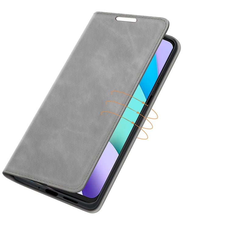 For Xiaomi Redmi 10 Retro-skin Business Magnetic Suction Leather Case with Holder & Card Slots & Wallet