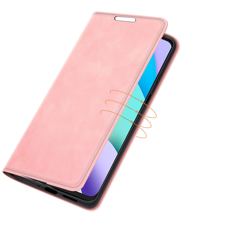 For Xiaomi Redmi 10 Retro-skin Business Magnetic Suction Leather Case with Holder & Card Slots & Wallet