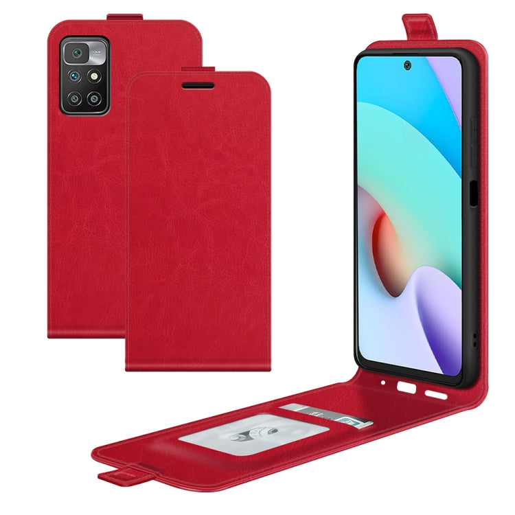 For Xiaomi Redmi 10 R64 Texture Single Vertical Flip Leather Protective Case with Card Slots & Photo Frame