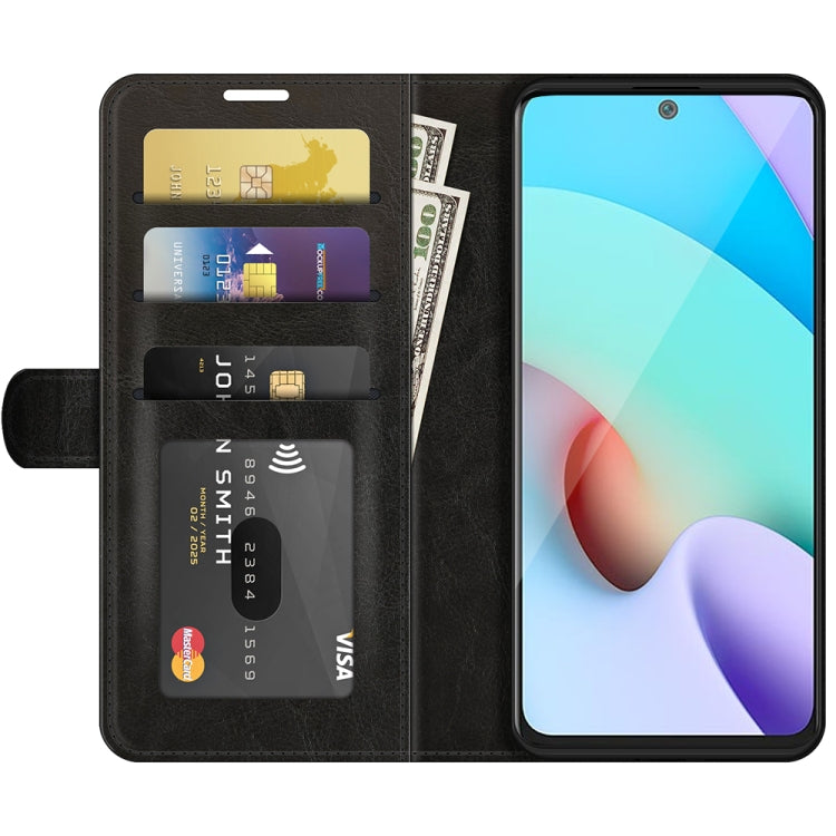 For Xiaomi Redmi 10 R64 Texture Single Horizontal Flip Protective Case with Holder & Card Slots & Wallet& Photo Frame