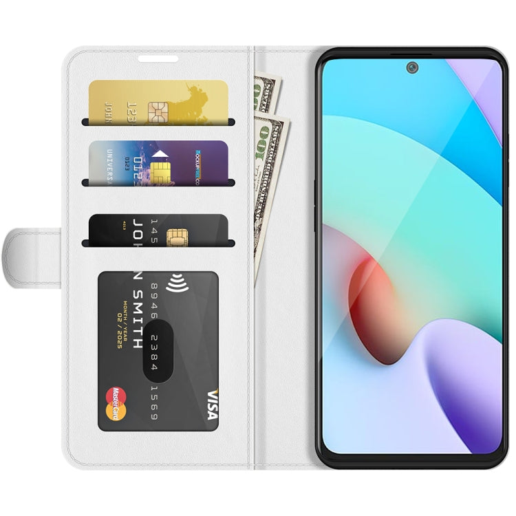 For Xiaomi Redmi 10 R64 Texture Single Horizontal Flip Protective Case with Holder & Card Slots & Wallet& Photo Frame