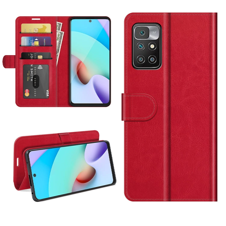 For Xiaomi Redmi 10 R64 Texture Single Horizontal Flip Protective Case with Holder & Card Slots & Wallet& Photo Frame