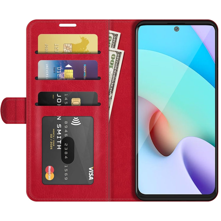 For Xiaomi Redmi 10 R64 Texture Single Horizontal Flip Protective Case with Holder & Card Slots & Wallet& Photo Frame