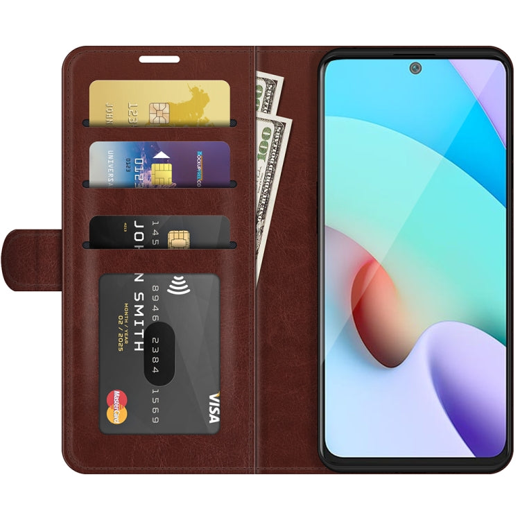 For Xiaomi Redmi 10 R64 Texture Single Horizontal Flip Protective Case with Holder & Card Slots & Wallet& Photo Frame