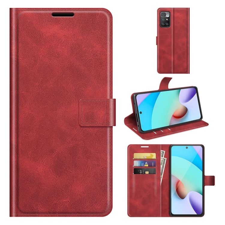 Retro Calf Pattern Buckle Horizontal Flip Leather Case with Holder & Card Slots & Wallet For Xiaomi Redmi 10
