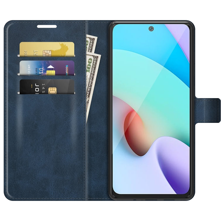 Retro Calf Pattern Buckle Horizontal Flip Leather Case with Holder & Card Slots & Wallet For Xiaomi Redmi 10