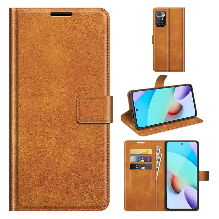 Retro Calf Pattern Buckle Horizontal Flip Leather Case with Holder & Card Slots & Wallet For Xiaomi Redmi 10
