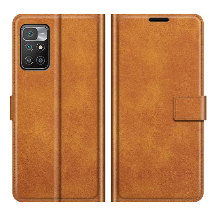 Retro Calf Pattern Buckle Horizontal Flip Leather Case with Holder & Card Slots & Wallet For Xiaomi Redmi 10