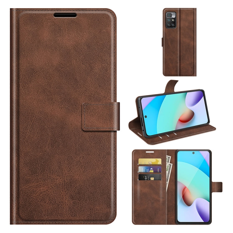 Retro Calf Pattern Buckle Horizontal Flip Leather Case with Holder & Card Slots & Wallet For Xiaomi Redmi 10