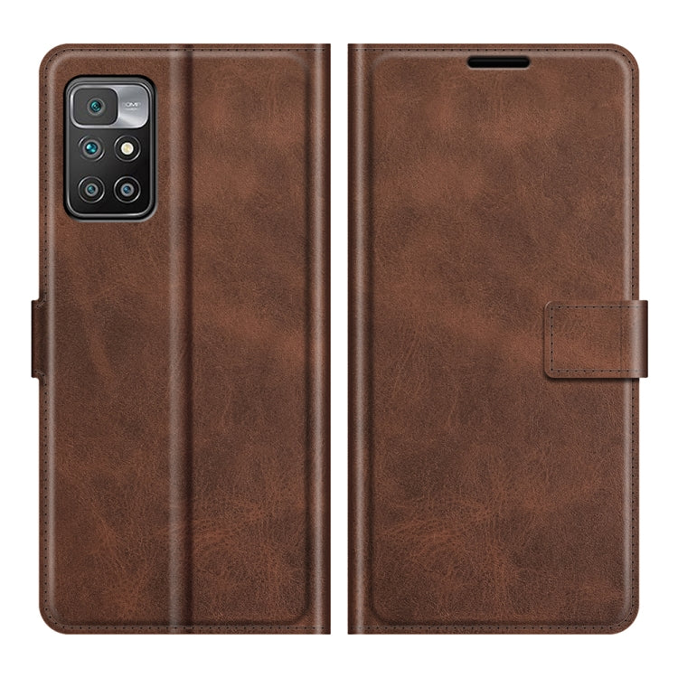 Retro Calf Pattern Buckle Horizontal Flip Leather Case with Holder & Card Slots & Wallet For Xiaomi Redmi 10