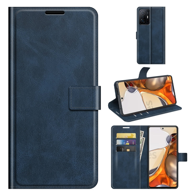 Retro Calf Pattern Buckle Horizontal Flip Leather Case with Holder & Card Slots & Wallet For Xiaomi Mi 11T
