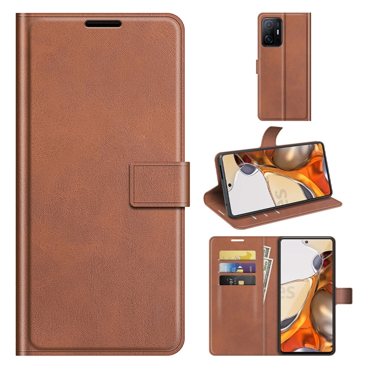 Retro Calf Pattern Buckle Horizontal Flip Leather Case with Holder & Card Slots & Wallet For Xiaomi Mi 11T