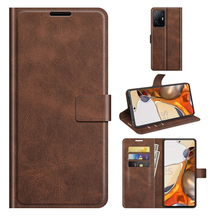 Retro Calf Pattern Buckle Horizontal Flip Leather Case with Holder & Card Slots & Wallet For Xiaomi Mi 11T
