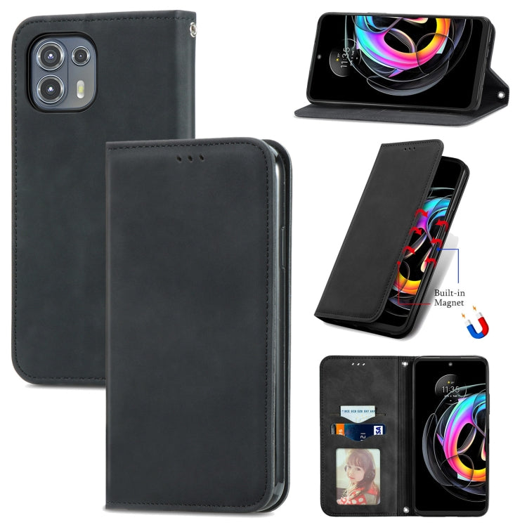 For Motorola Edge 20 Lite Retro Skin Feel Business Magnetic Horizontal Flip Leather Case With Holder & Card Slots & Wallet & Photo Frame