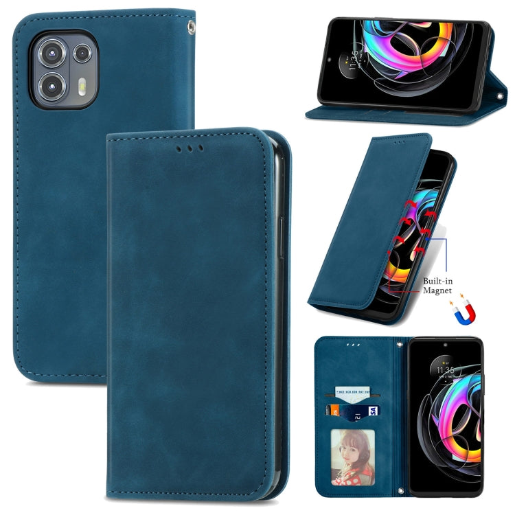 For Motorola Edge 20 Lite Retro Skin Feel Business Magnetic Horizontal Flip Leather Case With Holder & Card Slots & Wallet & Photo Frame