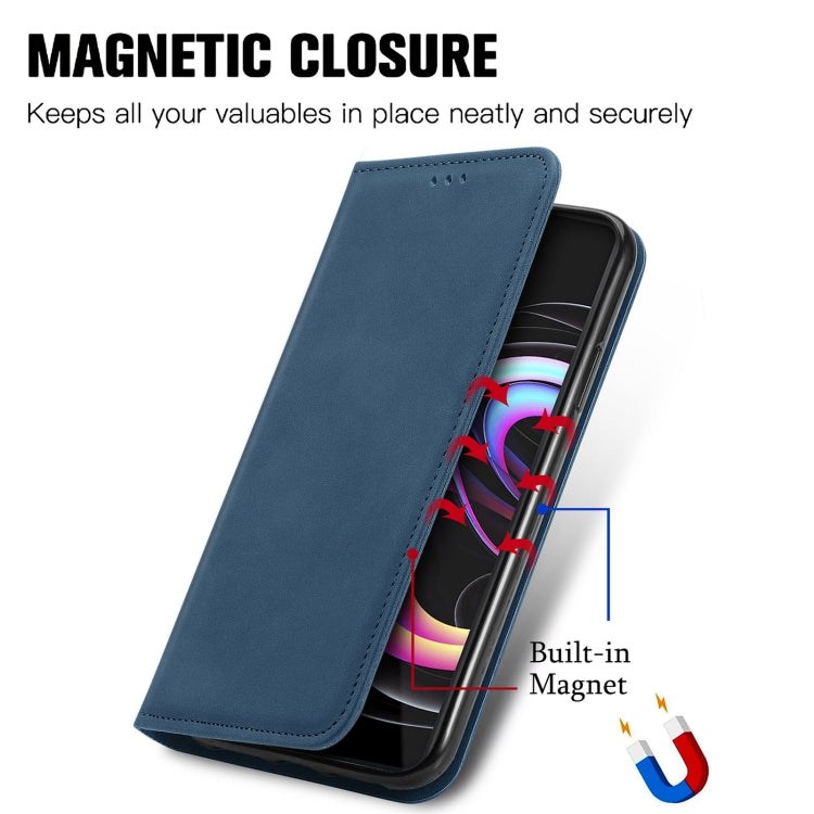 For Motorola Edge 20 Pro Retro Skin Feel Business Magnetic Horizontal Flip Leather Case With Holder & Card Slots & Wallet & Photo Frame