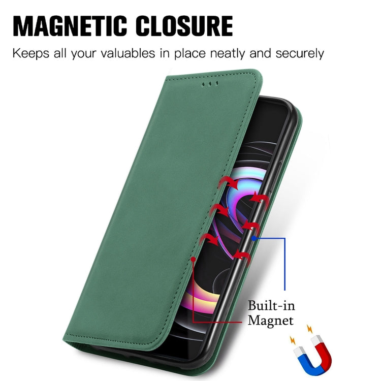 For Motorola Edge 20 Pro Retro Skin Feel Business Magnetic Horizontal Flip Leather Case With Holder & Card Slots & Wallet & Photo Frame