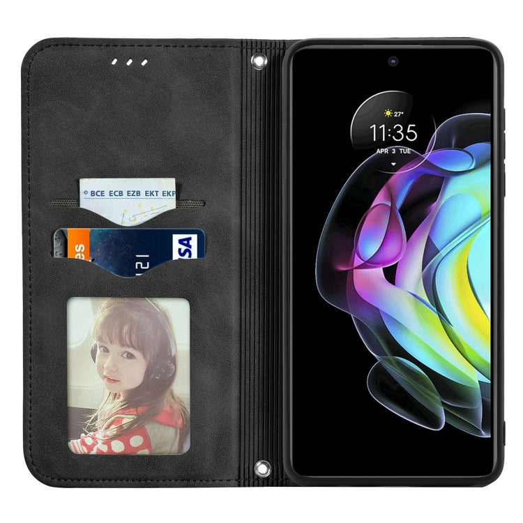 For Motorola Edge 20 Retro Skin Feel Business Magnetic Horizontal Flip Leather Case With Holder & Card Slots & Wallet & Photo Frame