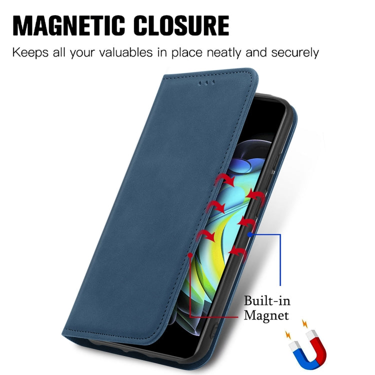 For Motorola Edge 20 Retro Skin Feel Business Magnetic Horizontal Flip Leather Case With Holder & Card Slots & Wallet & Photo Frame