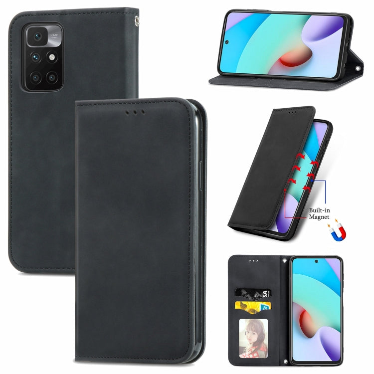 For Xiaomi Rdemi 10 Retro Skin Feel Business Magnetic Horizontal Flip Leather Case With Holder & Card Slots & Wallet & Photo Frame